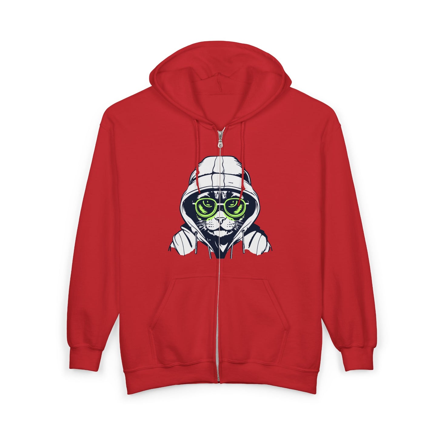 Hacker Cat Zip Hoodie