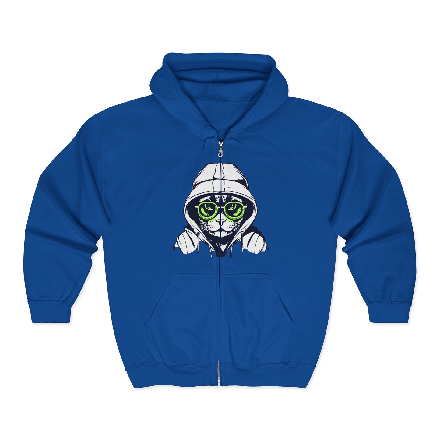 Hacker Cat Zip Hoodie