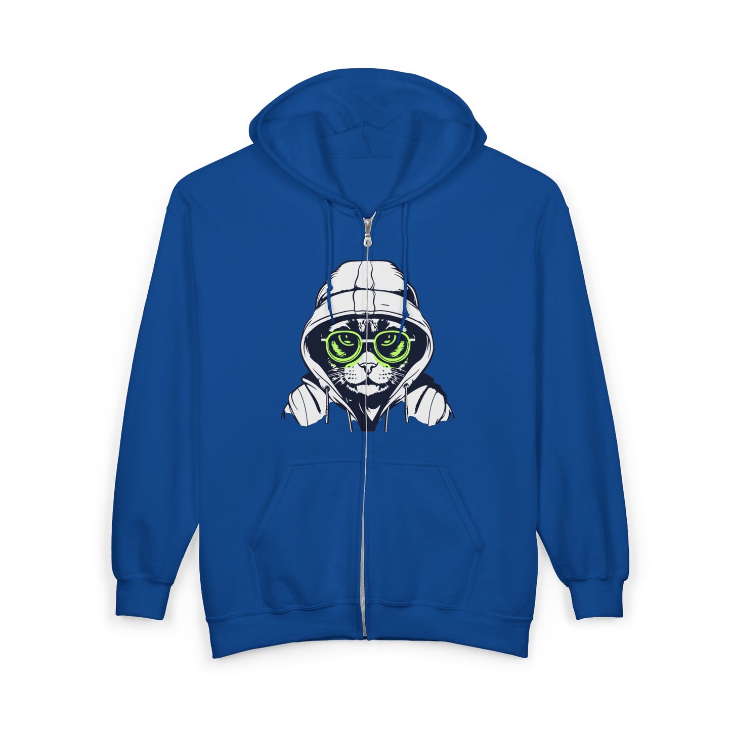 Hacker Cat Zip Hoodie