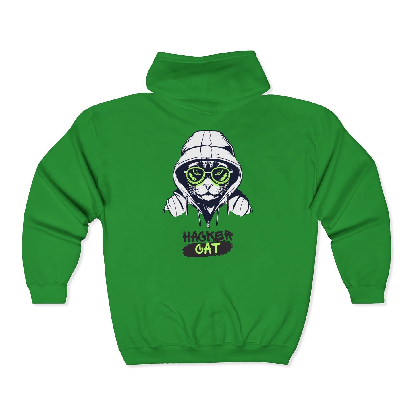 Hacker Cat Zip Hoodie
