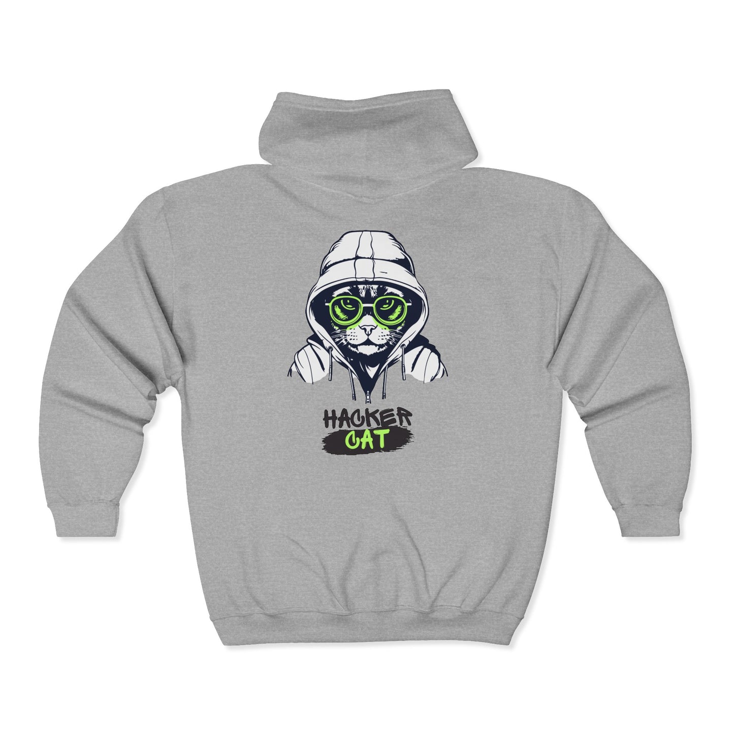 Hacker Cat Zip Hoodie