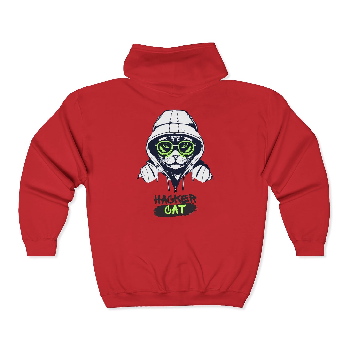 Hacker Cat Zip Hoodie