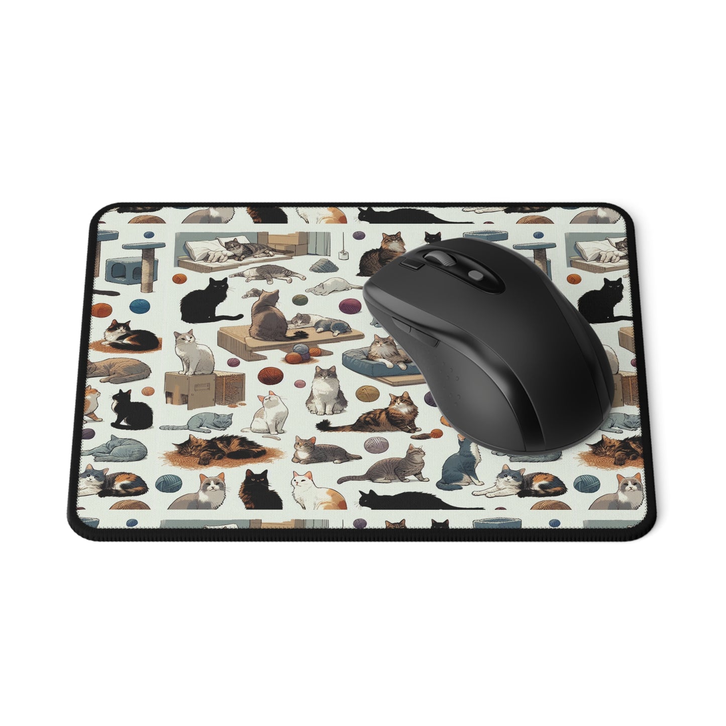 Patterned Cat Non-Slip Mouse Pad